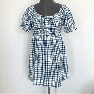 URBAN Outfitters Babydoll Gingham Print Mini Dress NWT